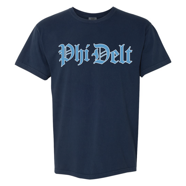 Phi Delt Blackletter T-Shirt by Comfort Colors