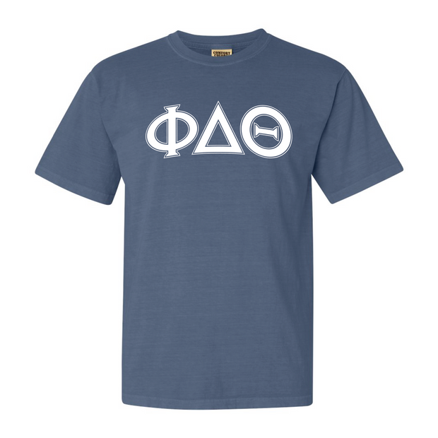 Phi Delt Arch Letters T-Shirt by Comfort Colors