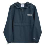 Phi Delt Champion Letters Embroidered Packable Jacket