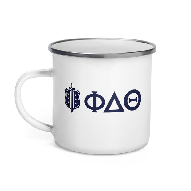 Phi Delt Badge & Letters Enamel Mug