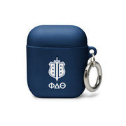 Phi Delt Navy Badge & Letters Rubber Case for AirPods®