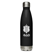 Phi Delt Badge & Letters Stainless Steel Water Bottle