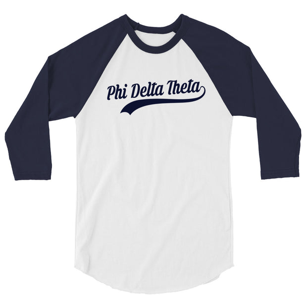 Phi Delt Script Raglan 3/4 T-Shirt
