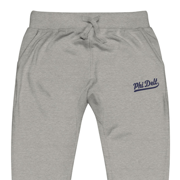 Phi Delt Script Embroidered Fleece Sweatpants