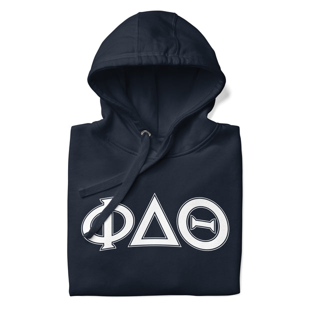 Phi Delt Arch Letters Hoodie - Navy