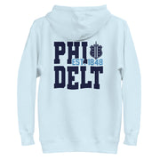 Phi Delt Bold Badge Hoodie - Light Blue