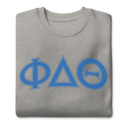 Phi Delt Arch Letters Crewneck - Heathered Grey