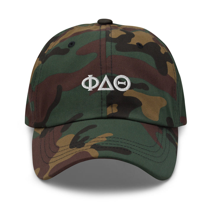 Phi Delt Camo Letters Baseball Cap