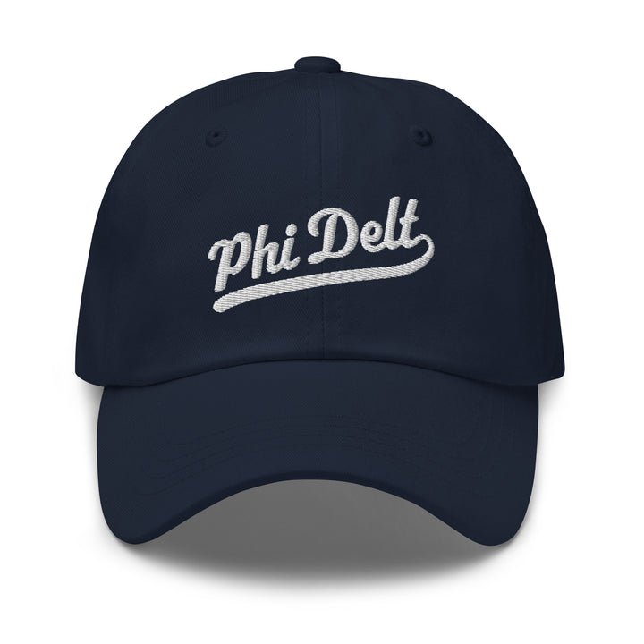 Phi Delt Script Baseball Cap in Navy