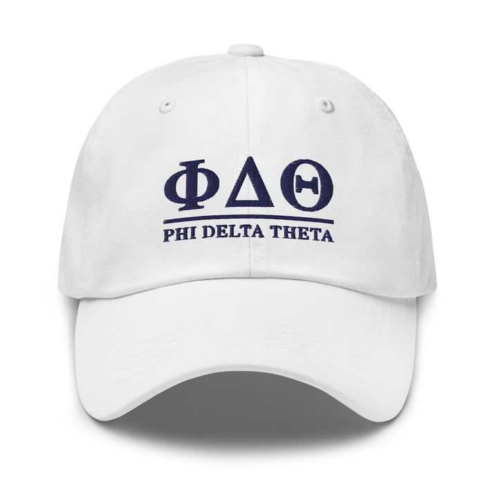 Phi Delt Classic Letters Baseball Cap - White