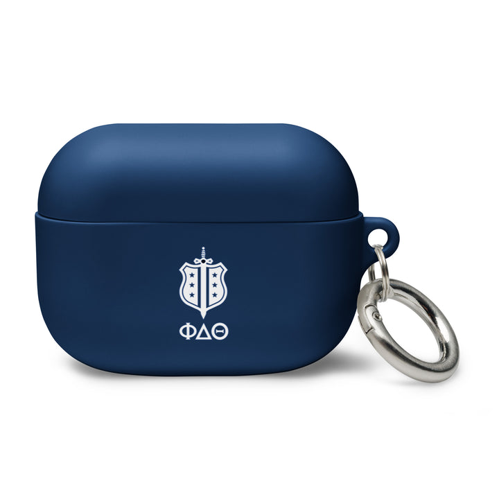 Phi Delt Navy Badge & Letters Rubber Case for AirPods®