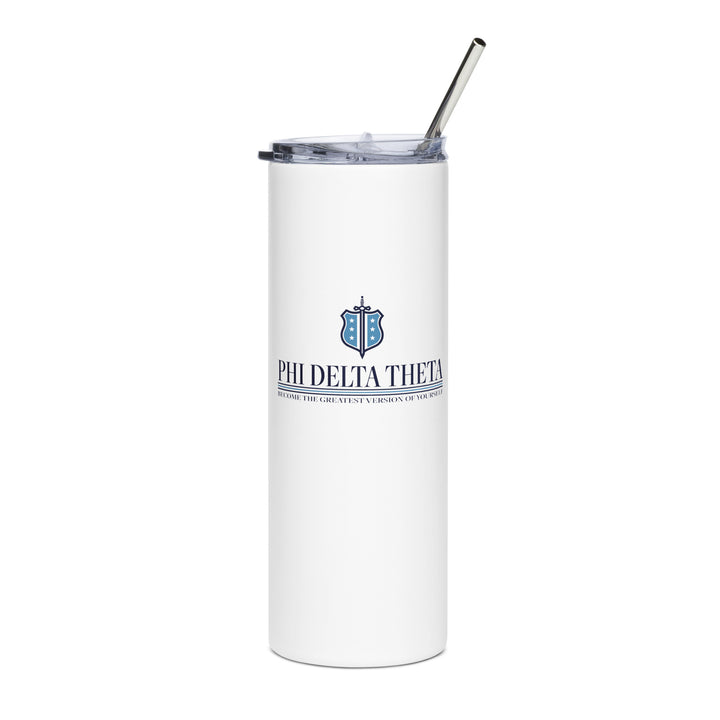 Phi Delt Sacked Badge Stainless Steel Tumbler