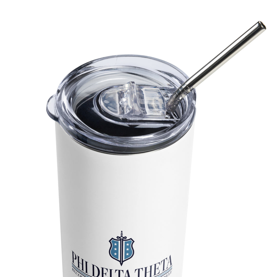 Phi Delt Sacked Badge Stainless Steel Tumbler