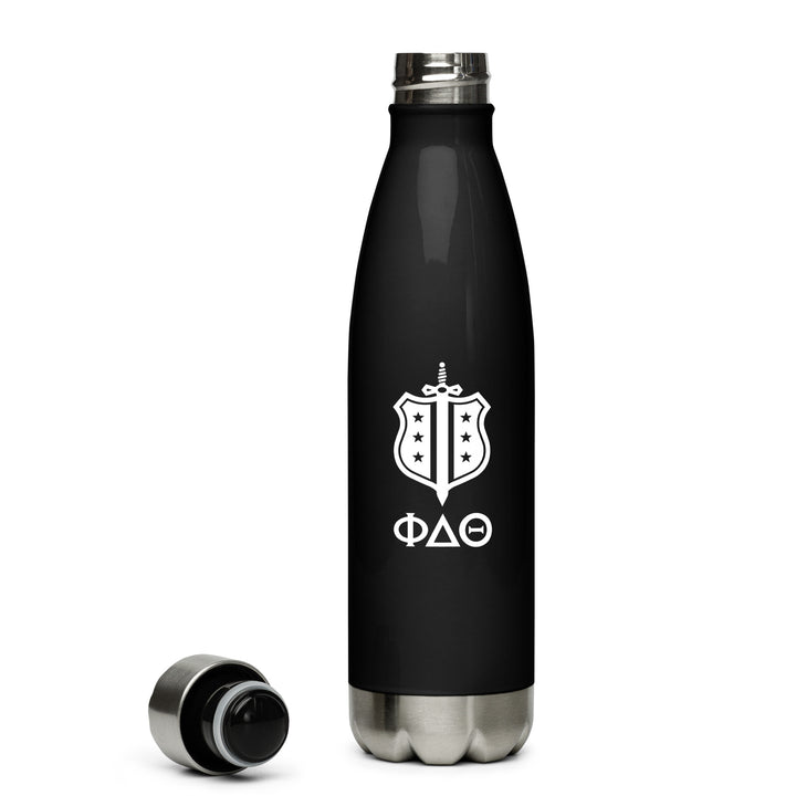 Phi Delt Badge & Letters Stainless Steel Water Bottle