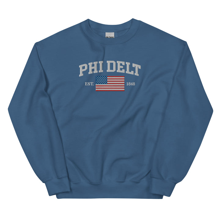 Phi Delt Americana Embroidered Crewneck