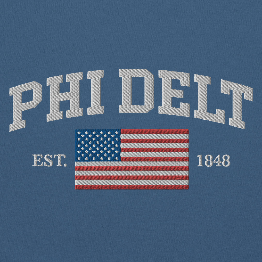 Phi Delt Americana Embroidered Crewneck