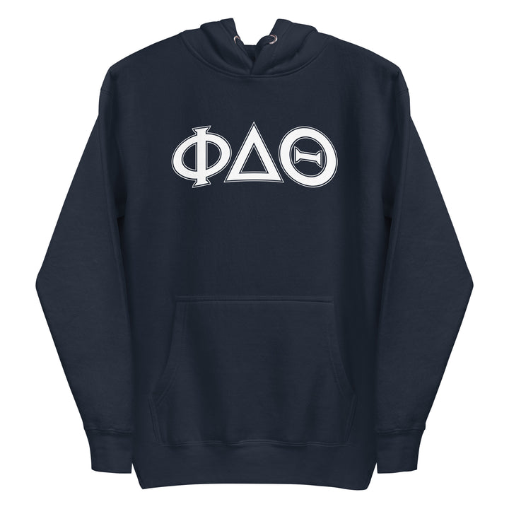 Phi Delt Arch Letters Hoodie - Navy