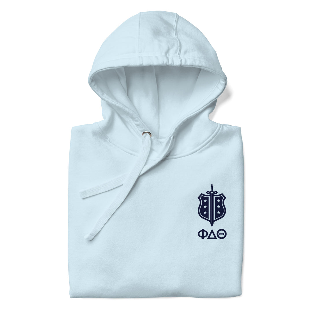 Phi Delt Bold Badge Hoodie - Light Blue