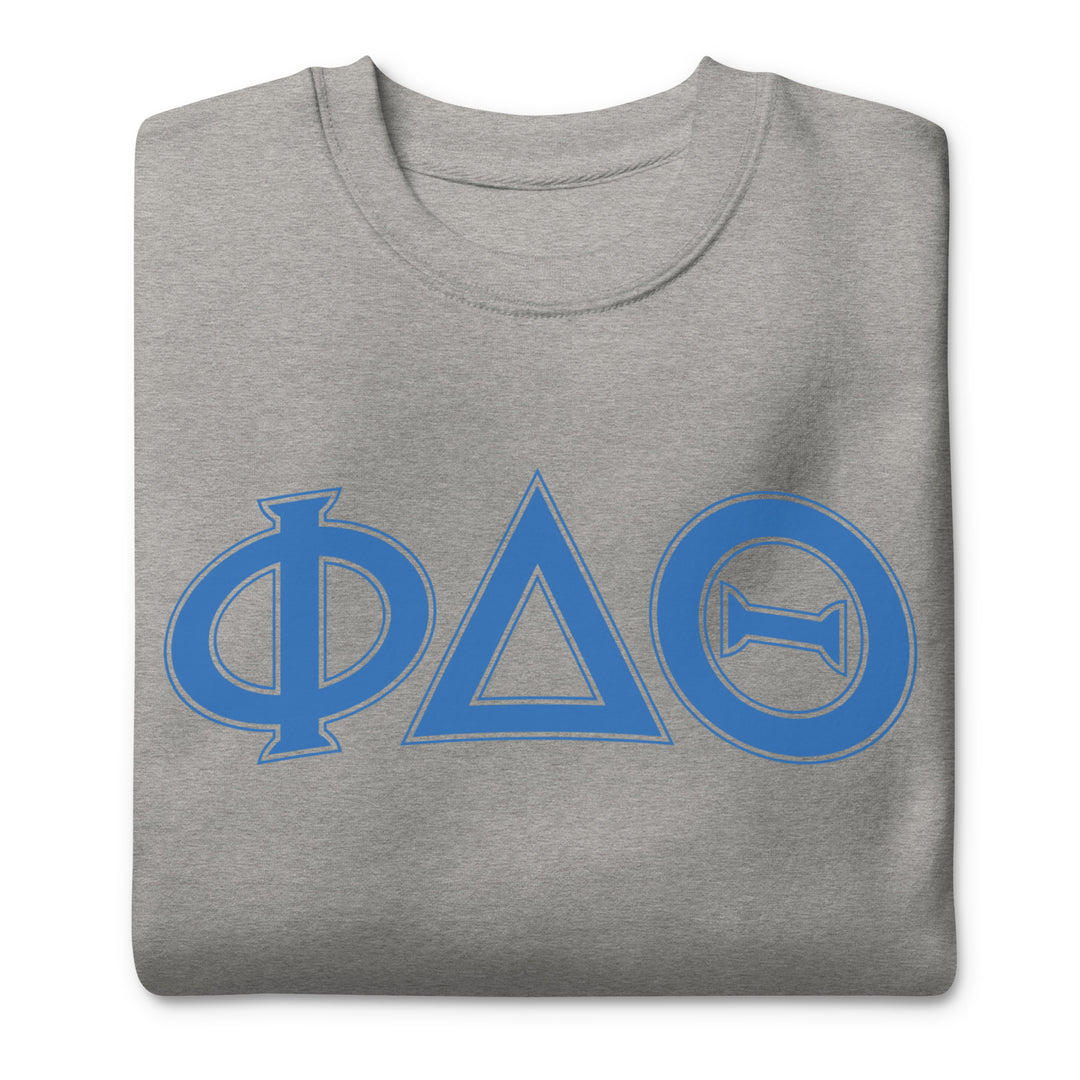 Phi Delt Arch Letters Crewneck - Heathered Grey