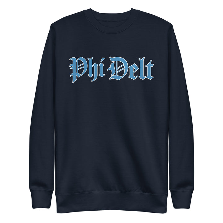 Phi Delt Blackletter Crewneck - Navy