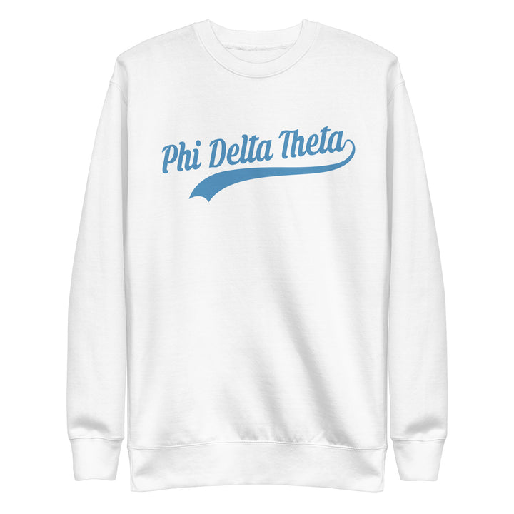 Phi Delt Script Crewneck - White