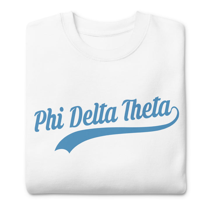 Phi Delt Script Crewneck - White